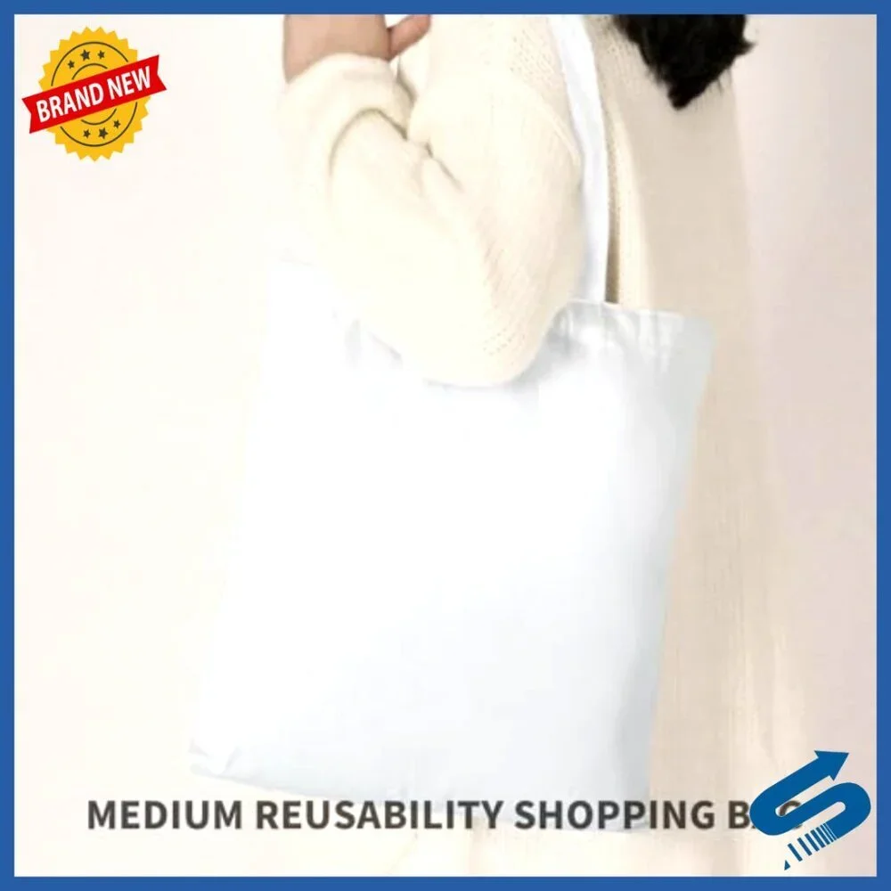 Canvas Tote Bags DIY Craft Sublimation Heat Transfer Reusable Grocery Bags